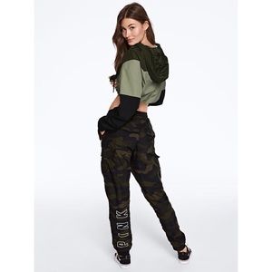 PINK Victoria's Secret | Pants u0026 Jumpsuits | Pink Camo Nylon Cargo Pant |  Poshmark